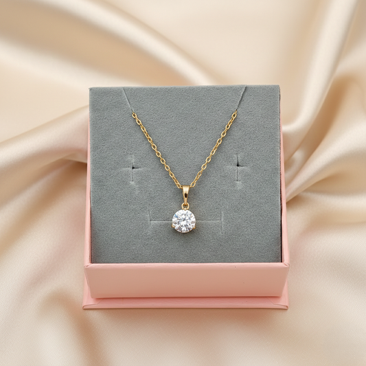 SreeVanna Radiant Solitaire Pendant Necklace