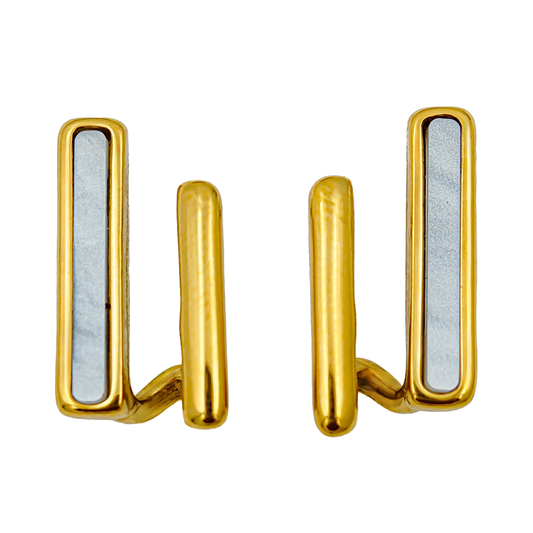 SreeVanna Sleek Dual Bar Earrings