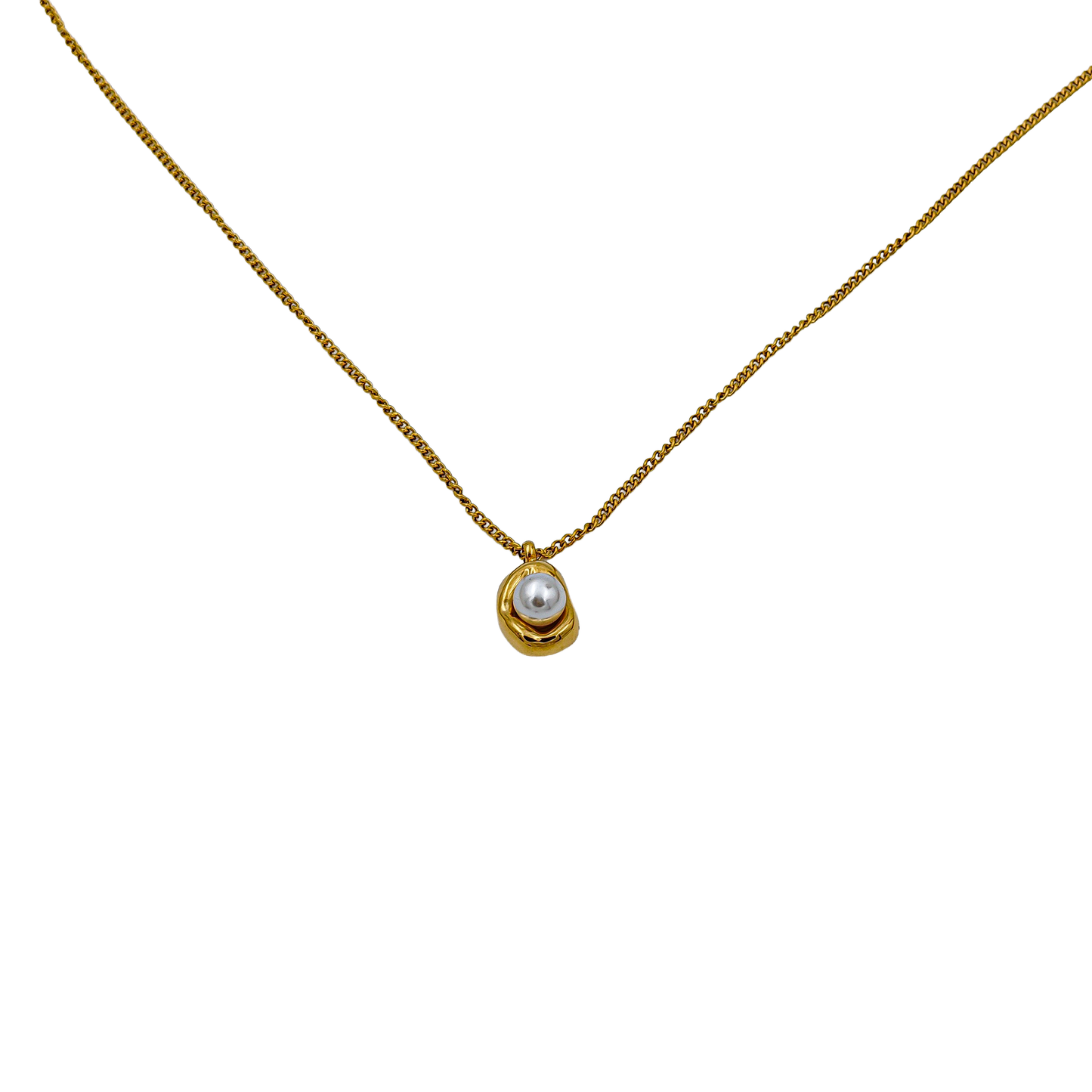 SreeVanna Pearl Glow Luxe Set – 18K Gold Plated Necklace & Stud Earrings Set