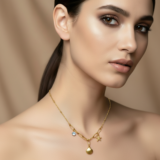 SreeVanna Ocean Charm Necklace