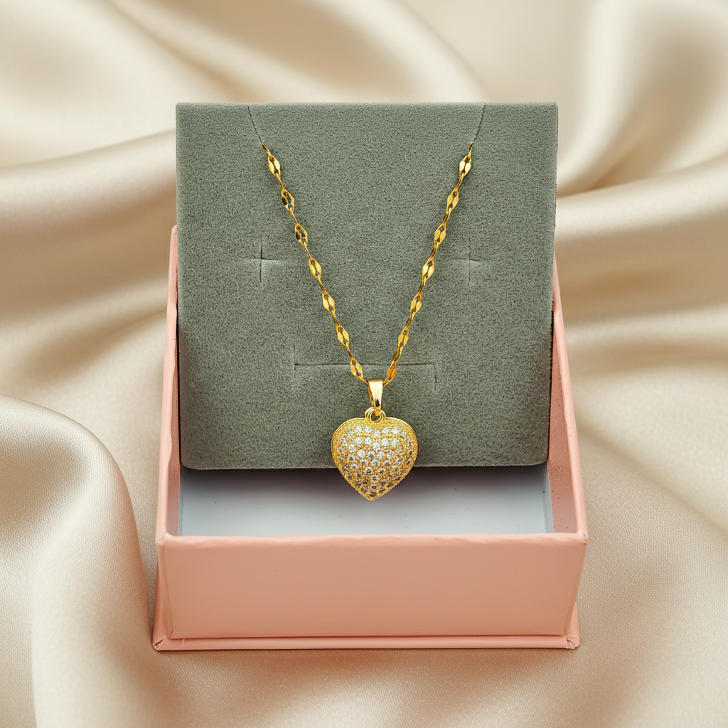 SreeVanna Secret Pearl 18K Heart Locket