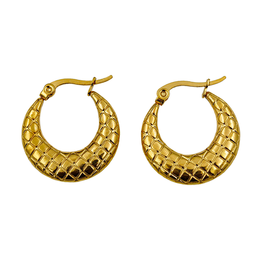 SreeVanna Golden Lattice Luxe Hoops