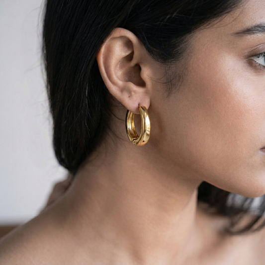 SreeVanna Classic Bold Hoop Earrings