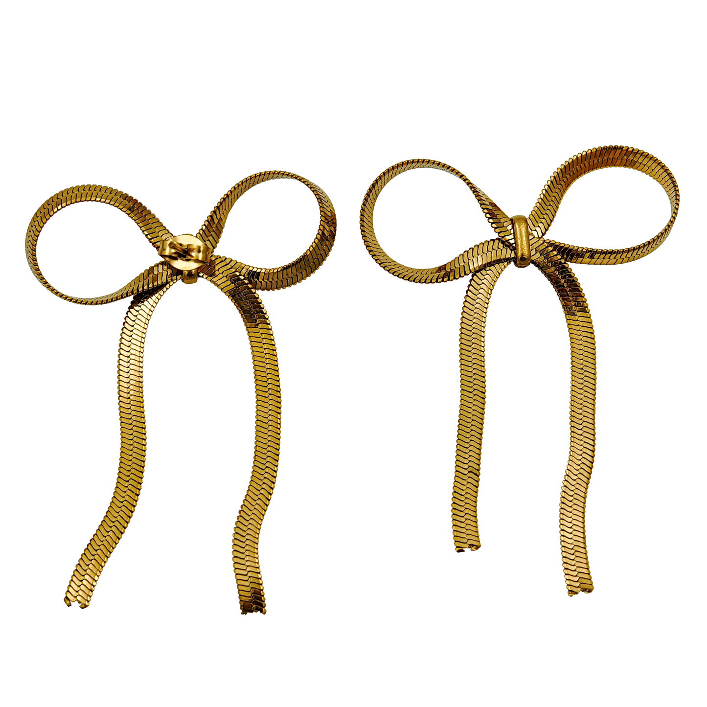 SreeVanna Golden Grace Bow Earrings
