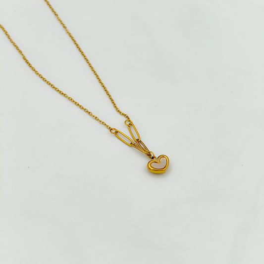 SreeVanna HeartLink Gold Necklace