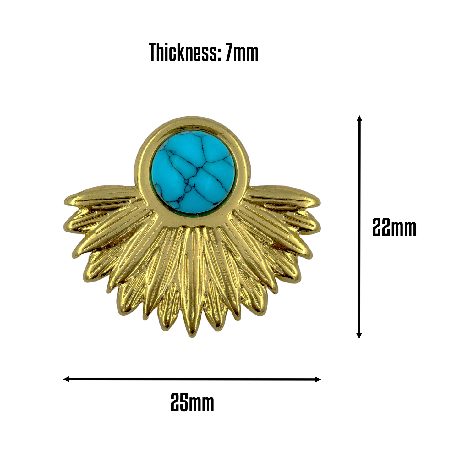 SreeVanna Turquoise Sunburst Earrings