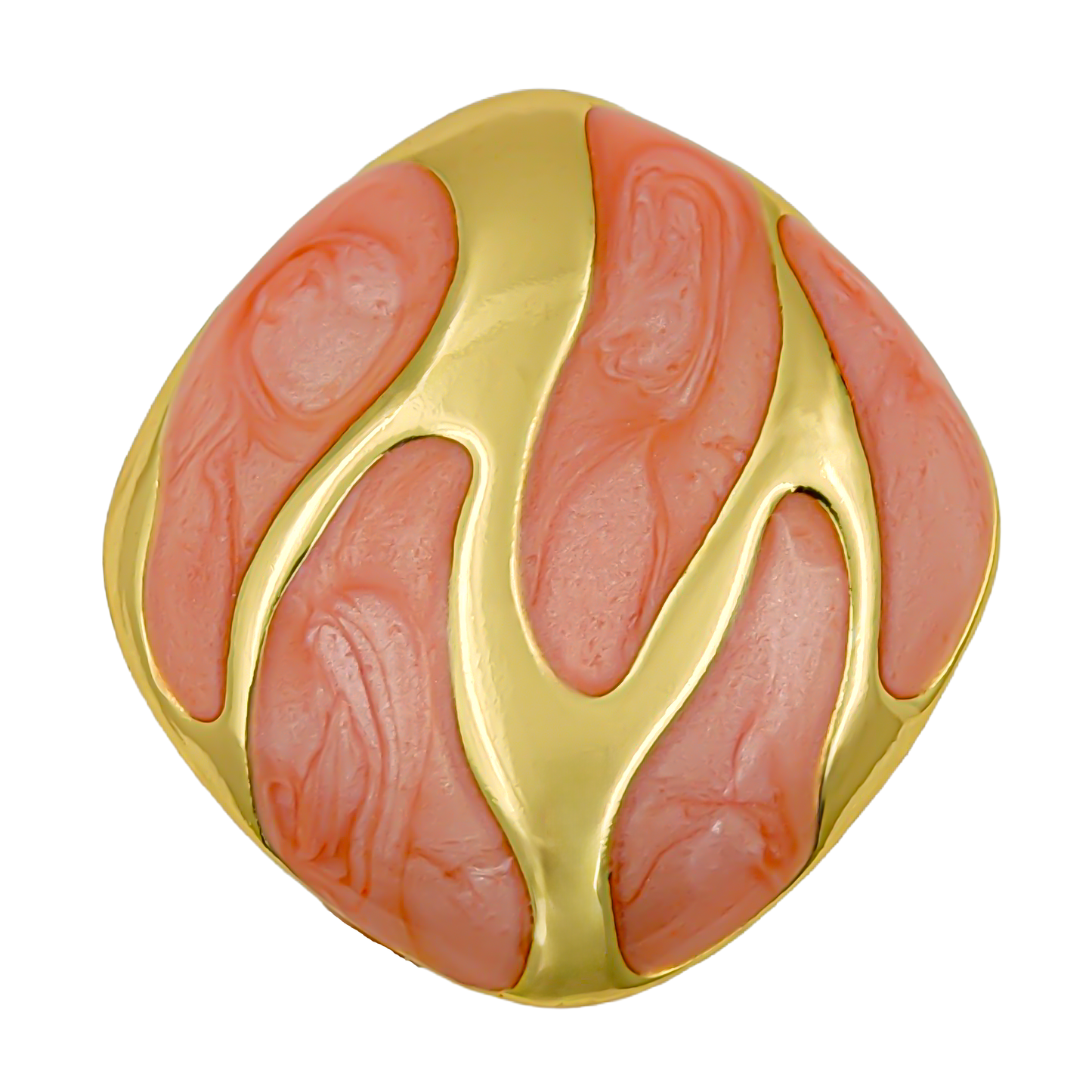 SreeVanna Élan Collection - Enamel Wave Stud Earrings (Orange, White, Pink, Aqua Blue &  Black)