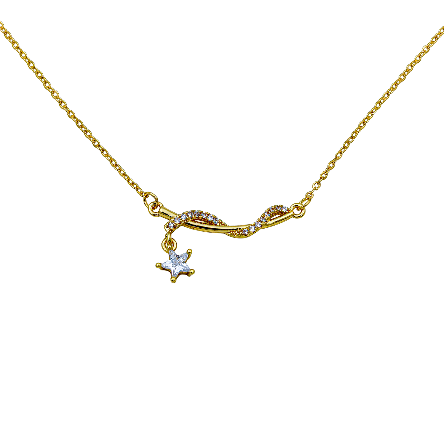 SreeVanna Celestia Charm - 18K Gold Plated Elegant Minimal Necklace