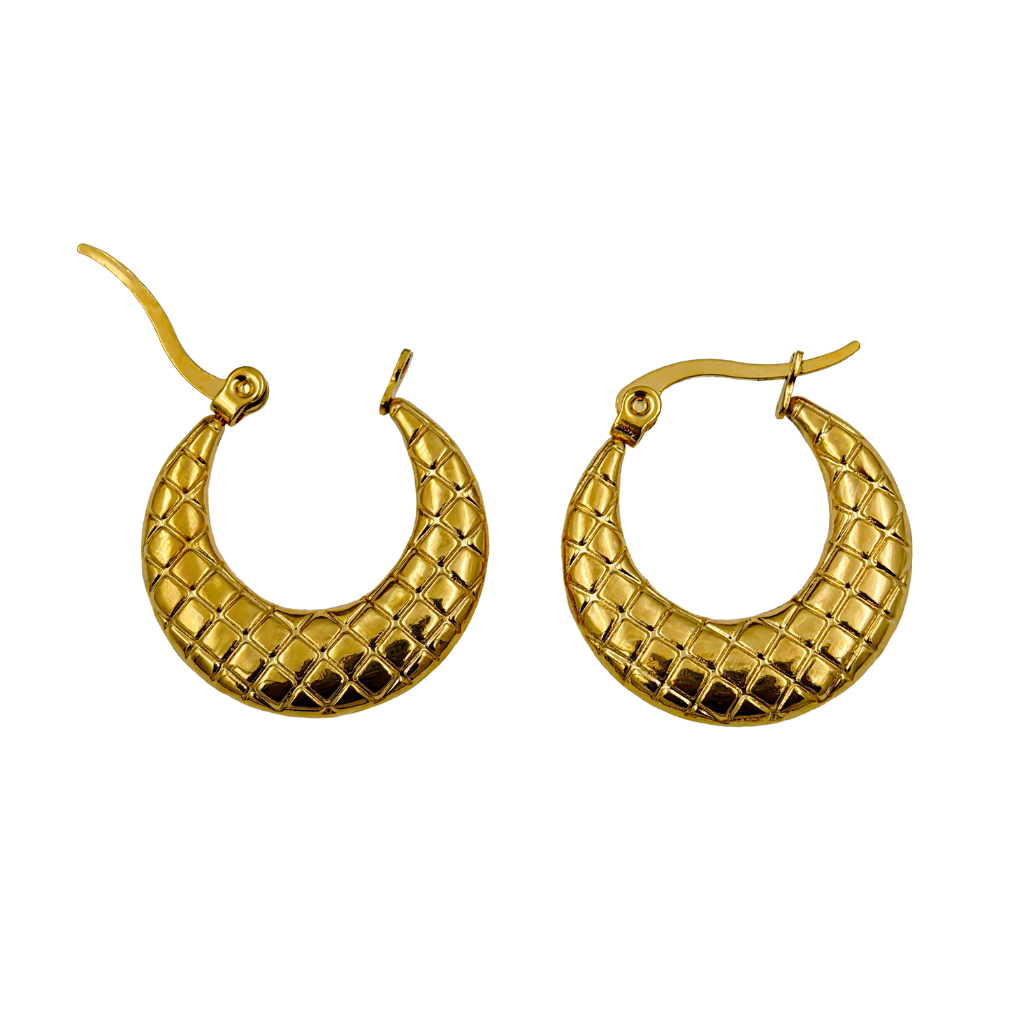 SreeVanna Golden Lattice Luxe Hoops