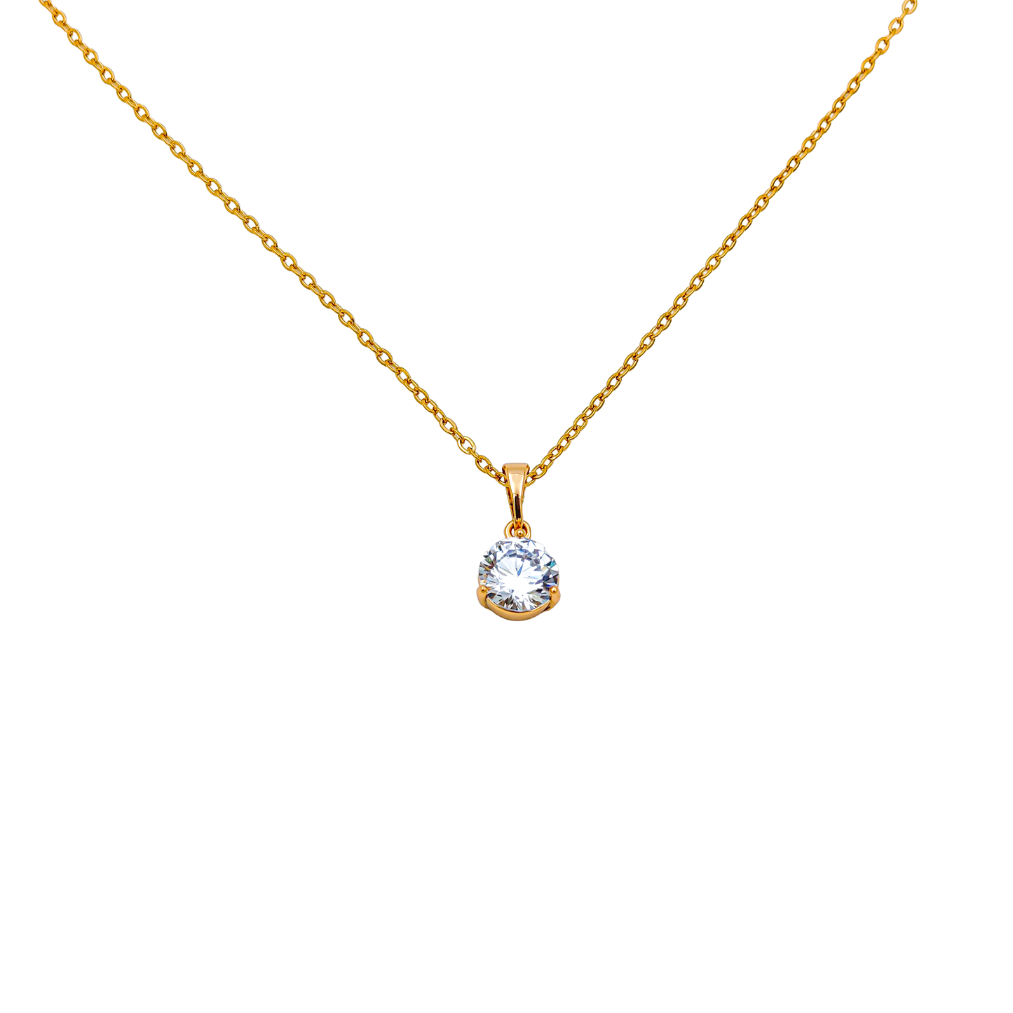 SreeVanna Radiant Solitaire Pendant Necklace