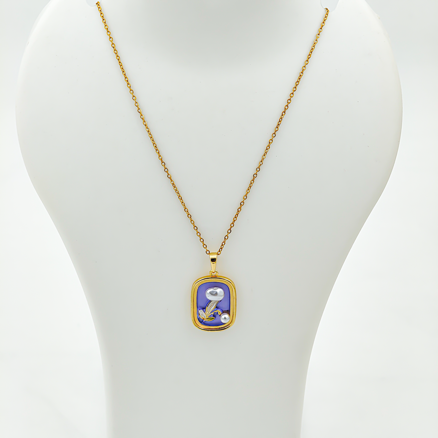 SreeVanna Amara Lilac Pearl Bloom Necklace