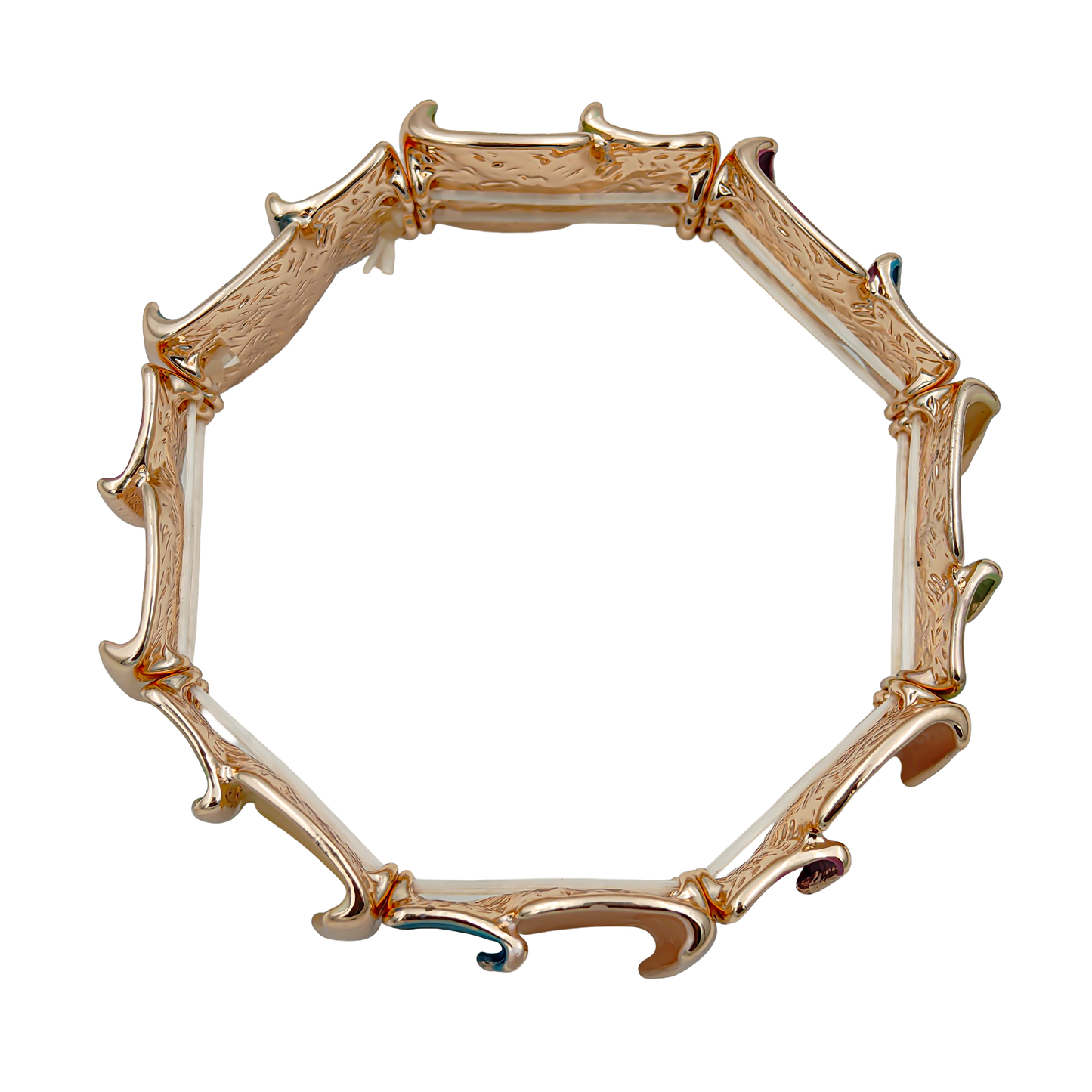 SreeVanna AuraWave 18K Gold-Plated Multicolor Enamel Elastic Bracelet