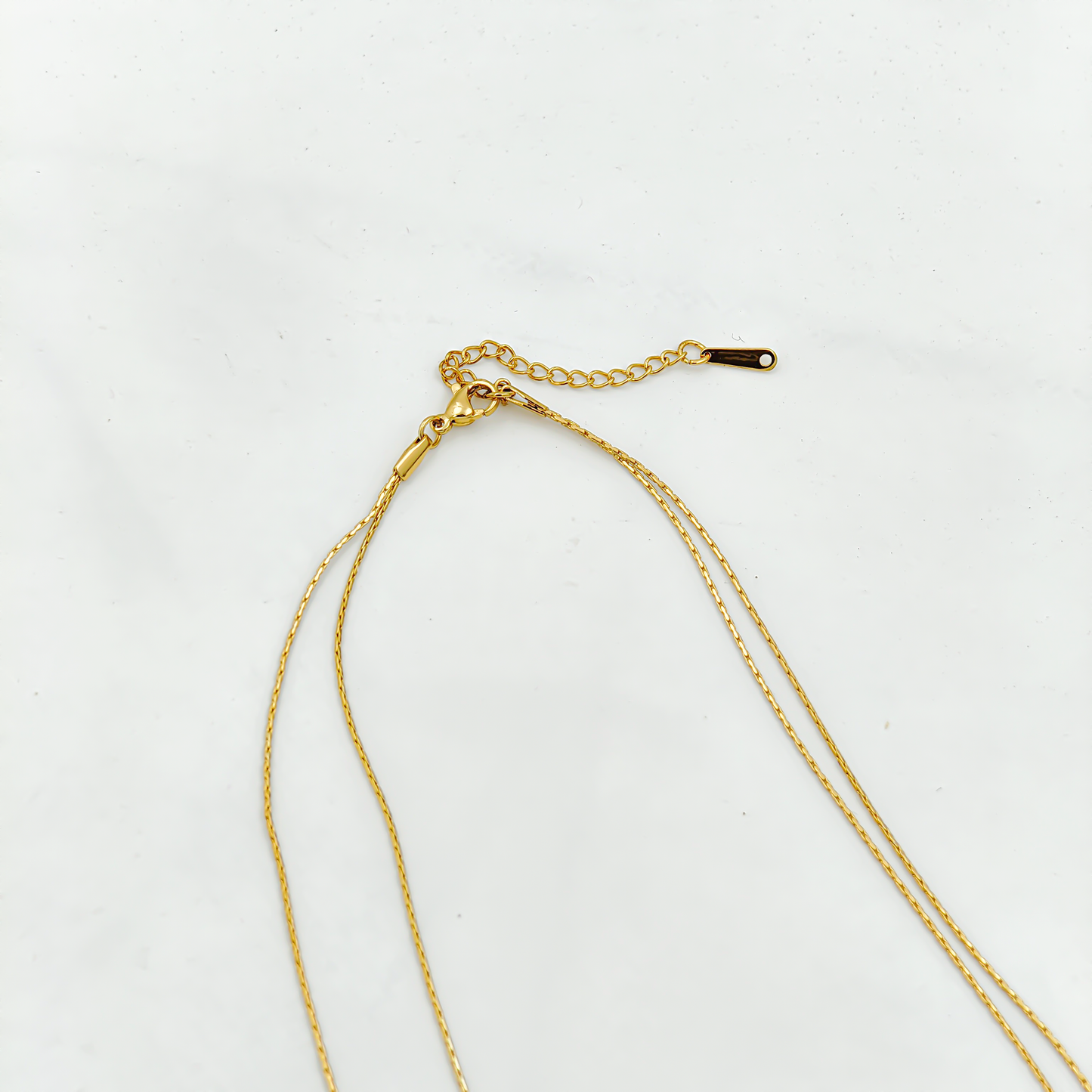 SreeVanna Eternal Heart Layered Necklace – Dual Chain with Crystal Charm