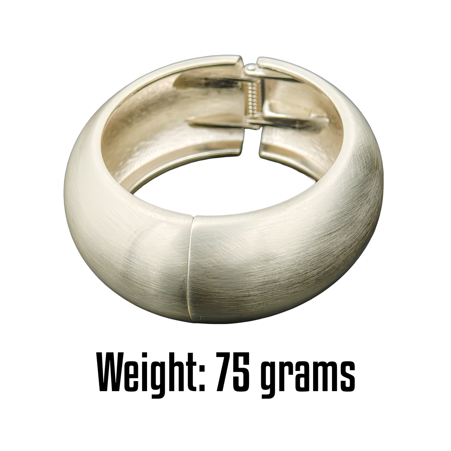 SreeVanna Luxe Matte Silver Dome Bangle