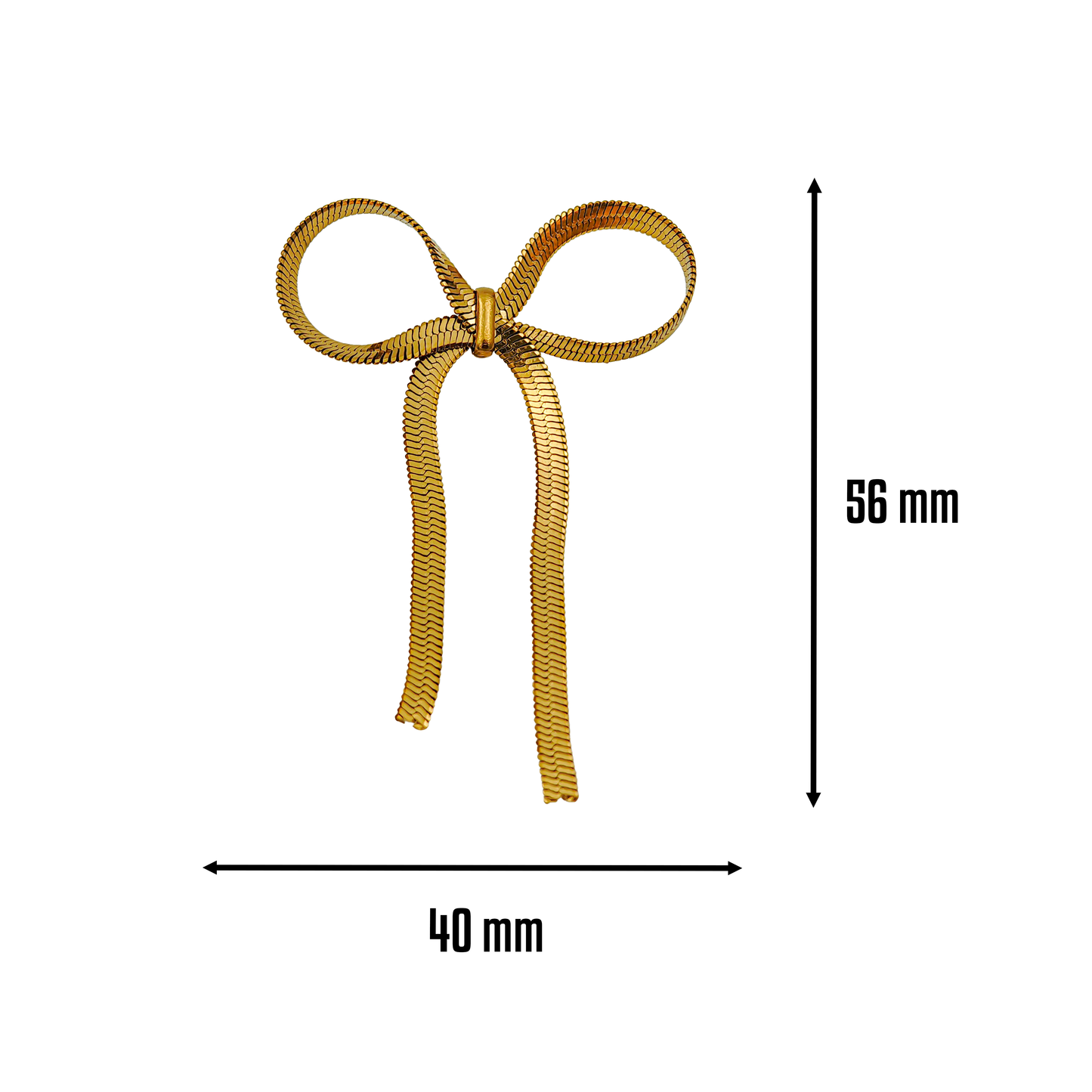 SreeVanna Golden Grace Bow Earrings