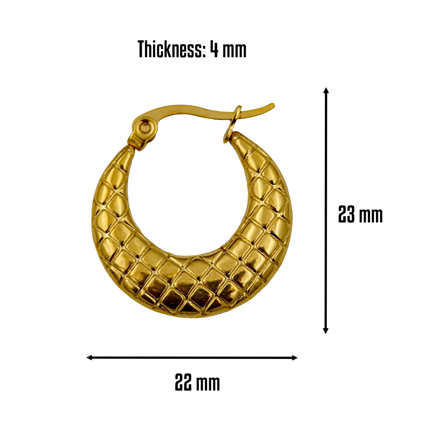 SreeVanna Golden Lattice Luxe Hoops