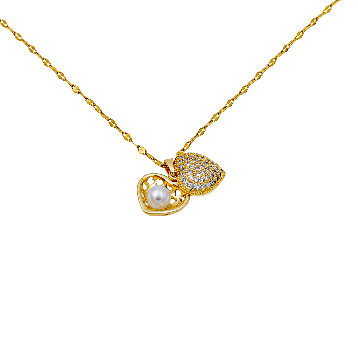 SreeVanna Secret Pearl 18K Heart Locket