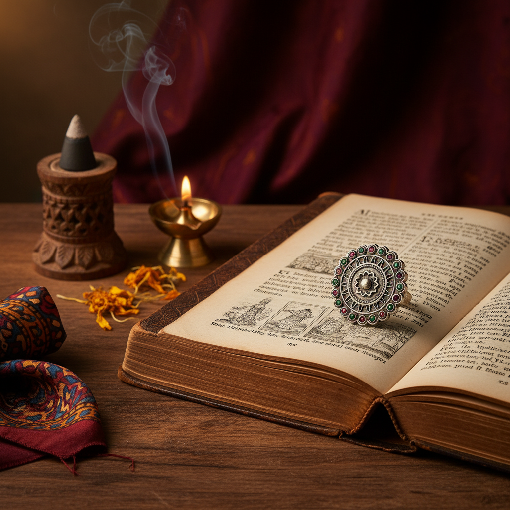 SreeVanna Aranya Ring – Ethnic Oxidized Brass Design