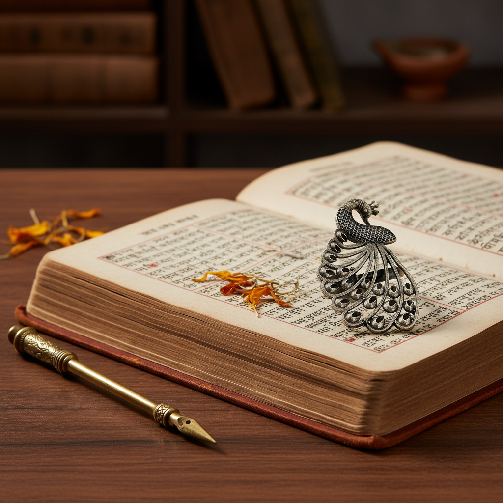SreeVanna Mayura Ring – Ethnic Oxidized Brass Peacock Design