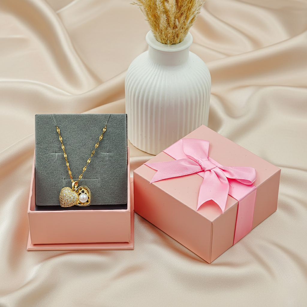 SreeVanna Secret Pearl 18K Heart Locket