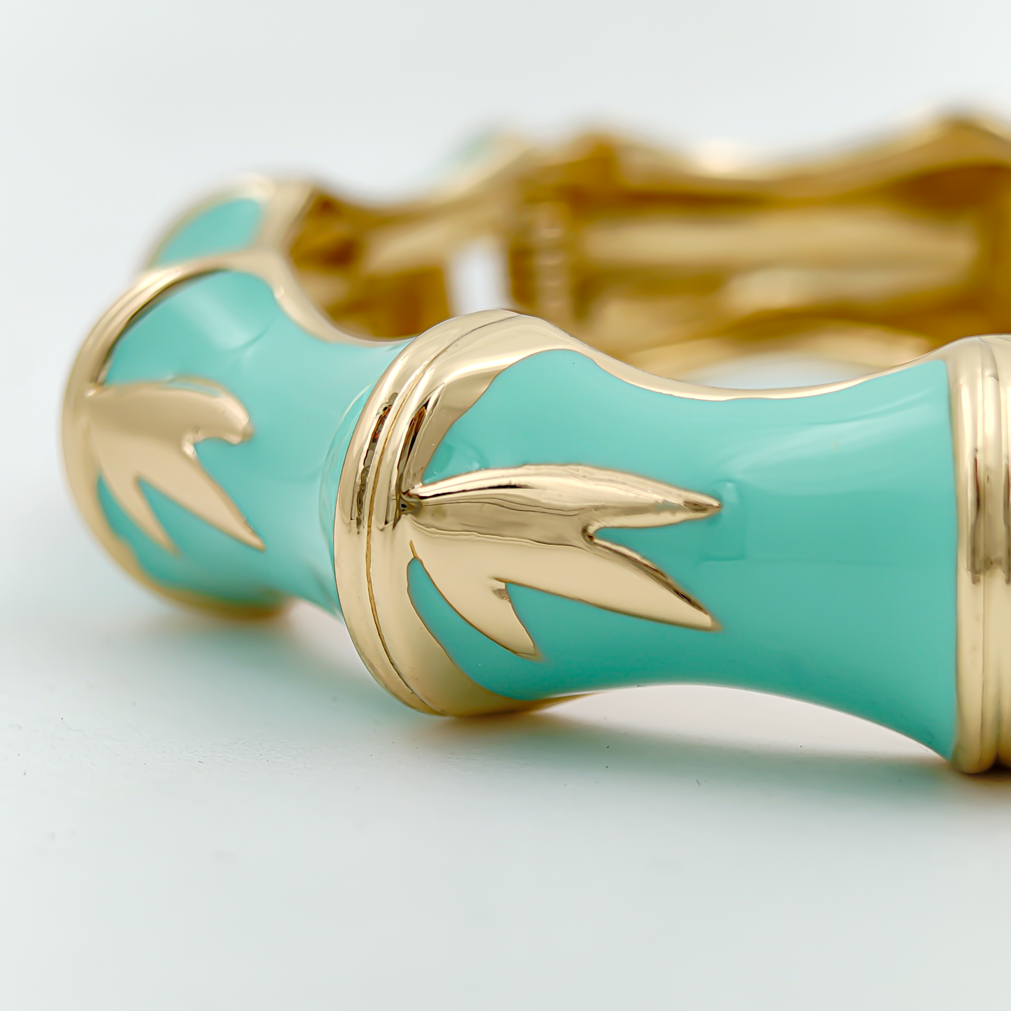 SreeVanna Luxe Bamboo Enamel Bangle (Turquoise Blue, Aqua Green, Sunshine Yellow, and Terracotta Marble)