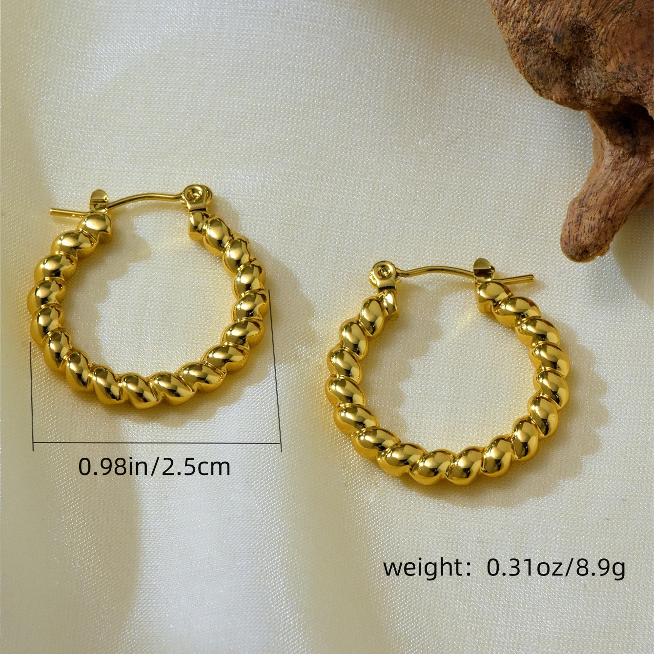 SreeVanna 7 Days 7 Hoops Collection – 18K Gold Plated Demi-Fine Hoop Earrings