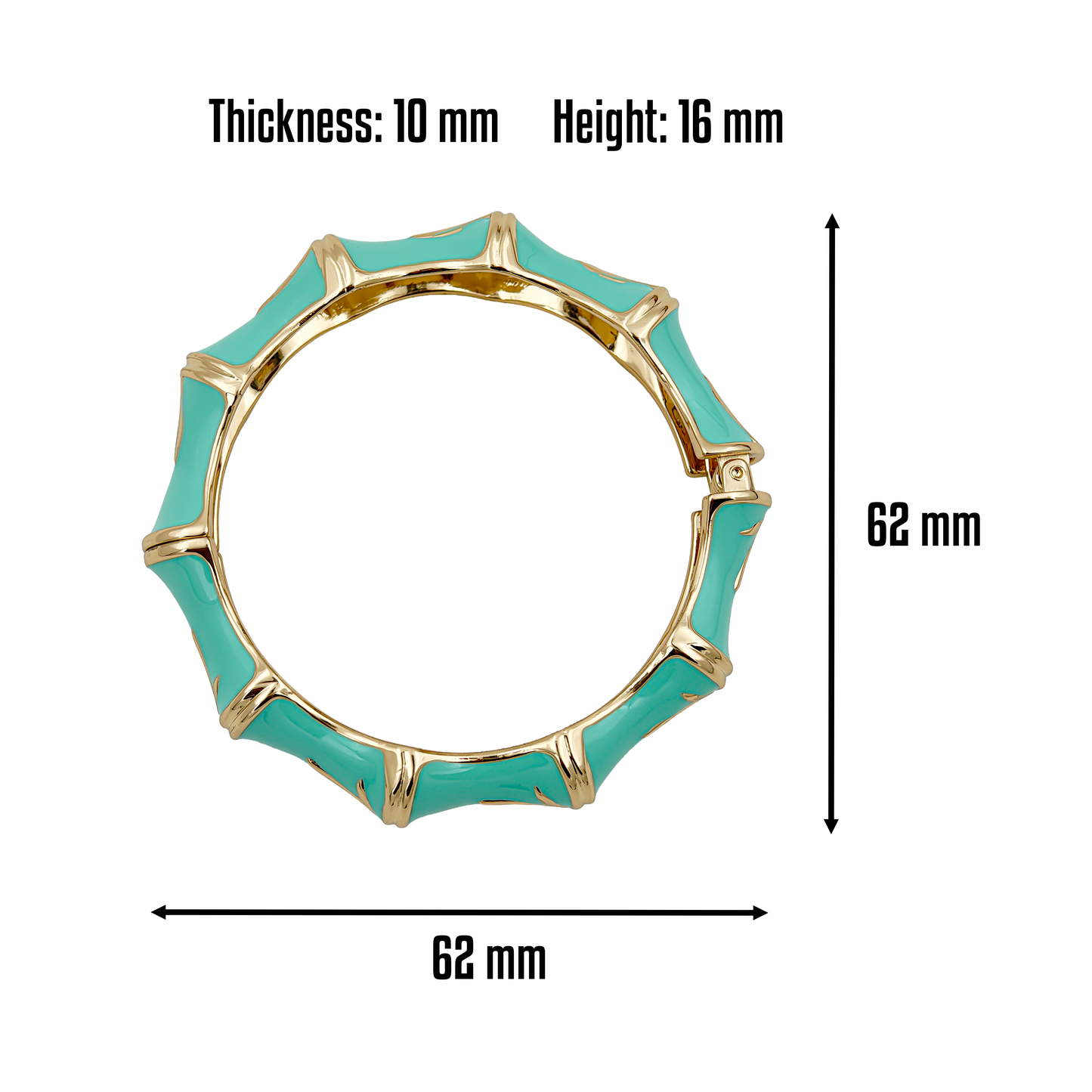 SreeVanna Luxe Bamboo Enamel Bangle (Turquoise Blue, Aqua Green, Sunshine Yellow, and Terracotta Marble)