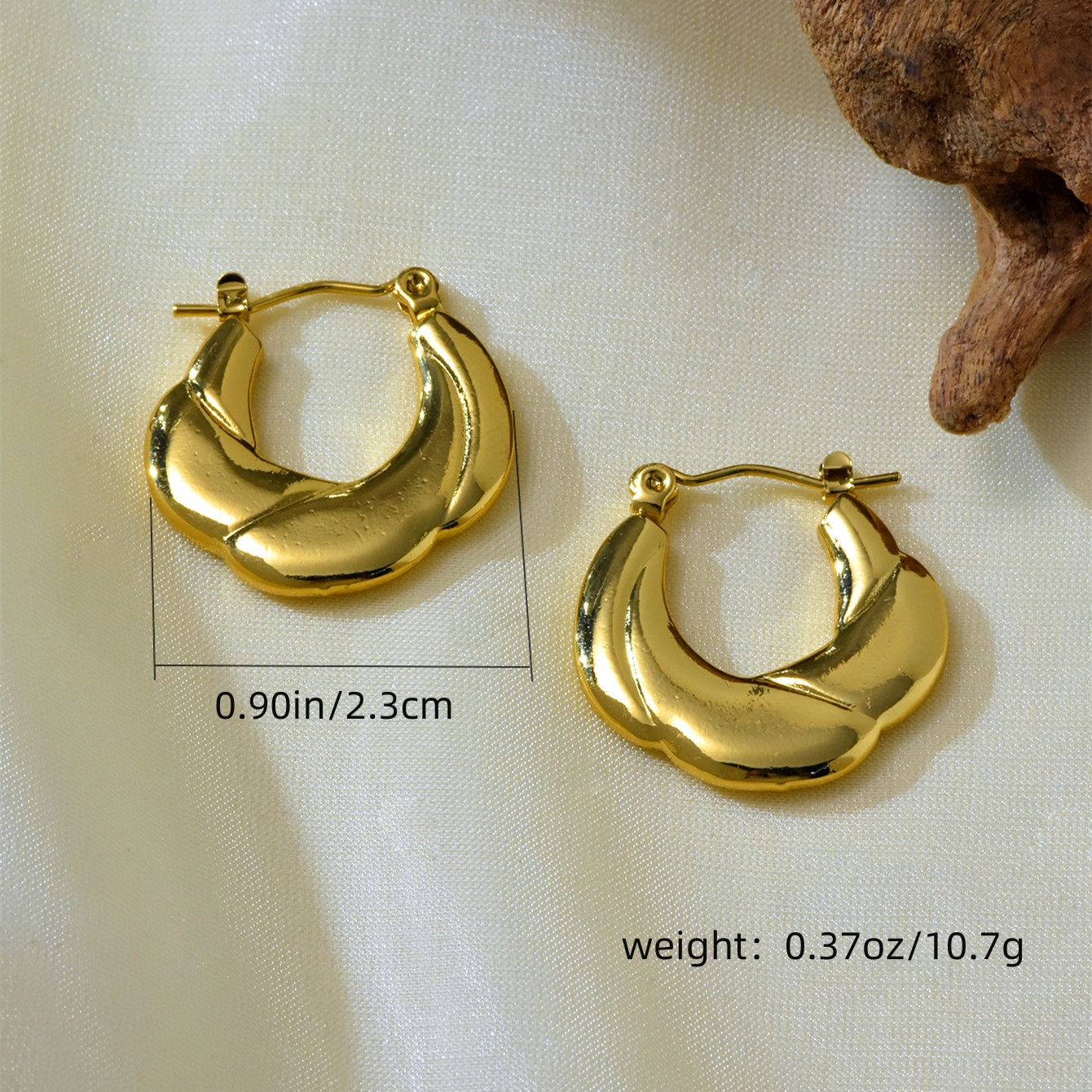 SreeVanna 7 Days 7 Hoops Collection – 18K Gold Plated Demi-Fine Hoop Earrings