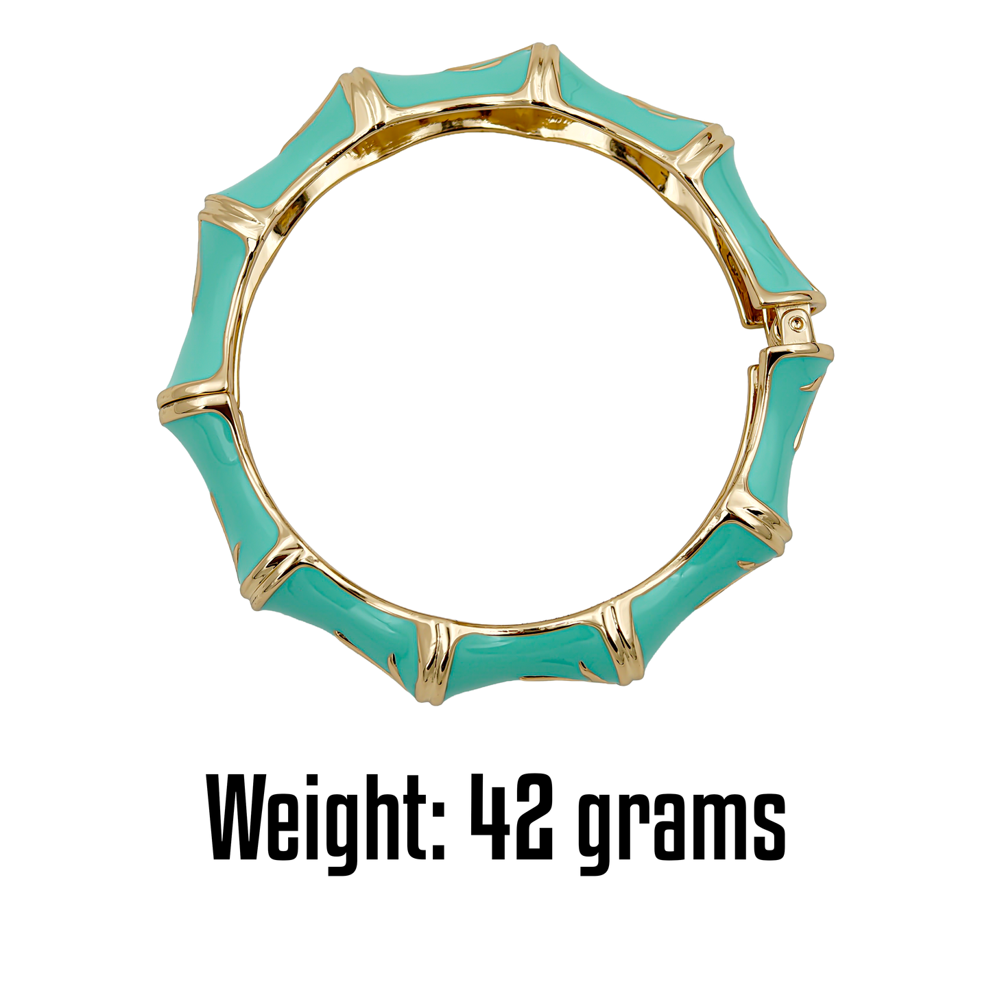 SreeVanna Luxe Bamboo Enamel Bangle (Turquoise Blue, Aqua Green, Sunshine Yellow, and Terracotta Marble)