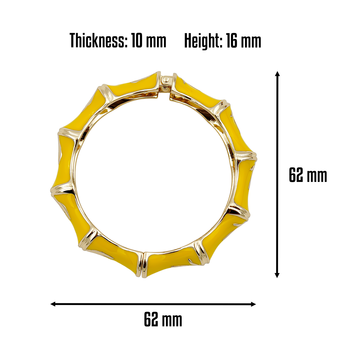 SreeVanna Luxe Bamboo Enamel Bangle (Turquoise Blue, Aqua Green, Sunshine Yellow, and Terracotta Marble)