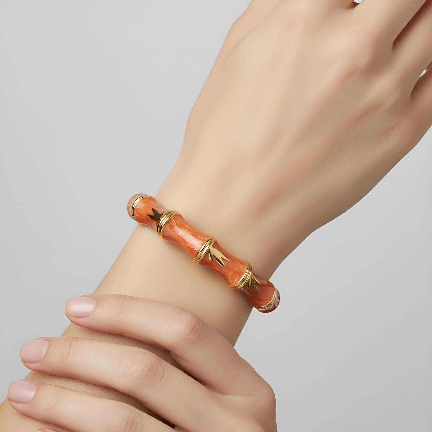 SreeVanna Luxe Bamboo Enamel Bangle (Turquoise Blue, Aqua Green, Sunshine Yellow, and Terracotta Marble)