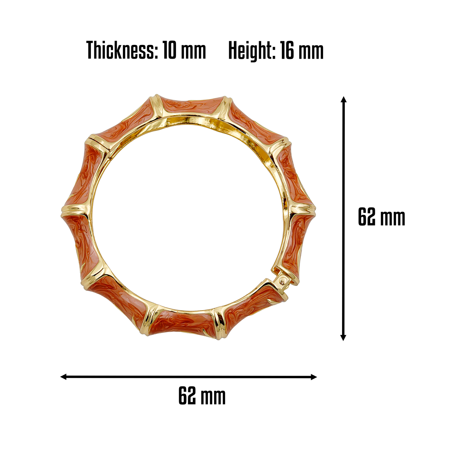 SreeVanna Luxe Bamboo Enamel Bangle (Turquoise Blue, Aqua Green, Sunshine Yellow, and Terracotta Marble)